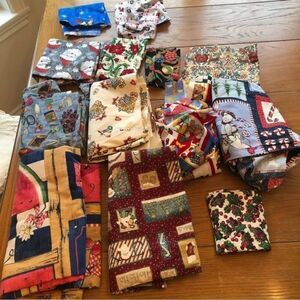 Christmas Holiday Fabric Assortment - Multicolor